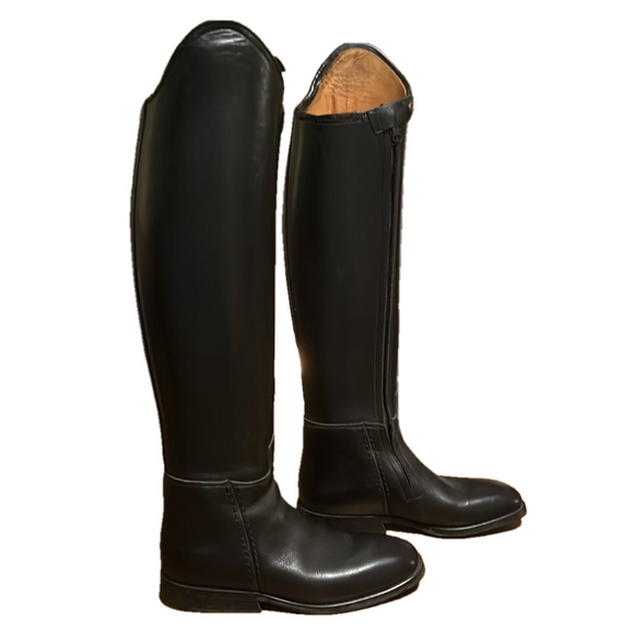 Made in France Shoes - Sleek Black Knee-High Heeled Boots for Women